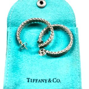 Tiffany & Co. Sterling Silver Somerset Mesh Hoops